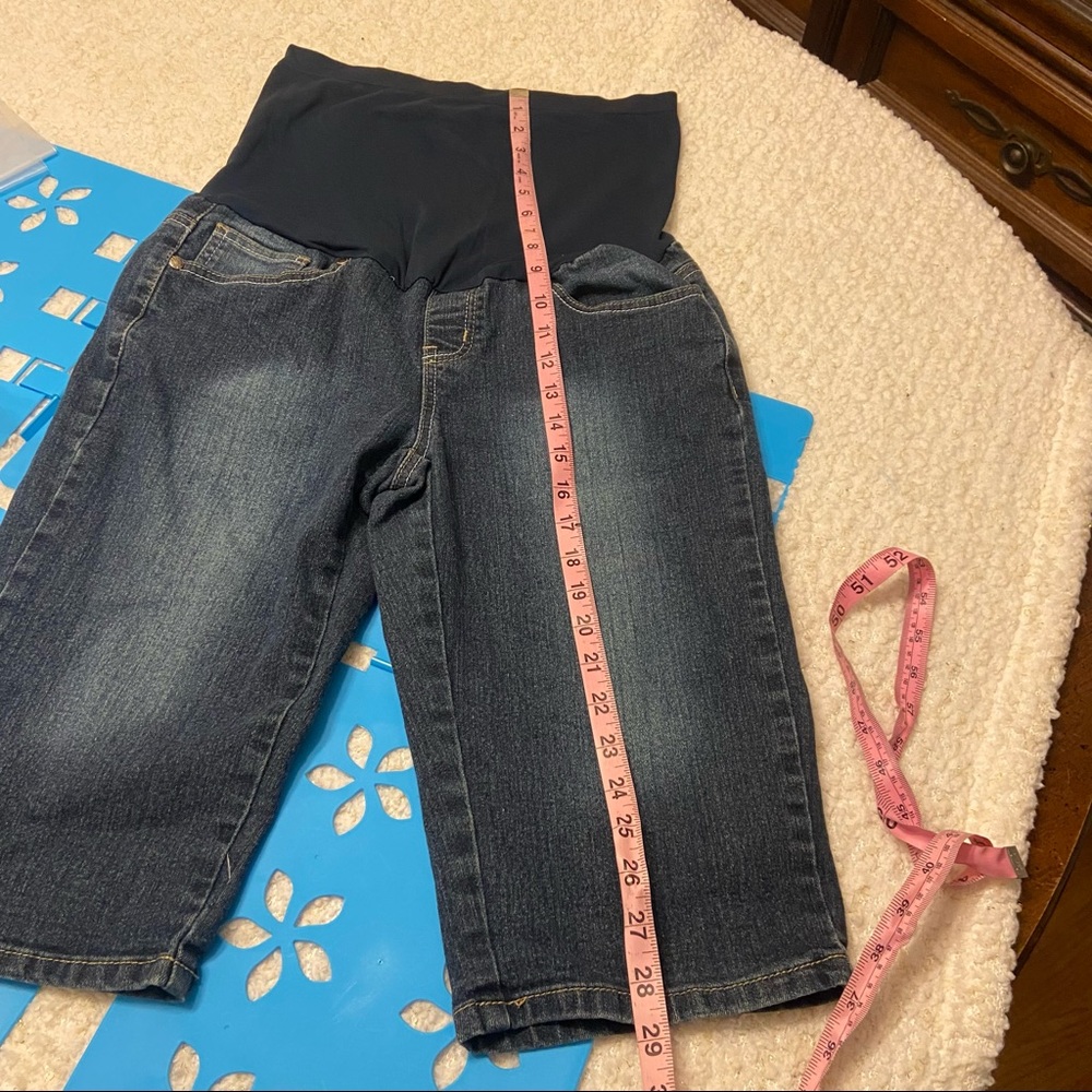 🤰💙 Bella Vita Maternity Denim Shorts – Comfy & Cute Mama Style 💙🤰 - Picture 7 of 10